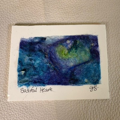 ACEO Original, COMMISSION, Mini Art Painting, Abstract Style-A Bashful  
