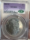 1884-CC Carson City Silver Morgan Dollar $1 Cac Ms65 Purple Label Beautiful Coin