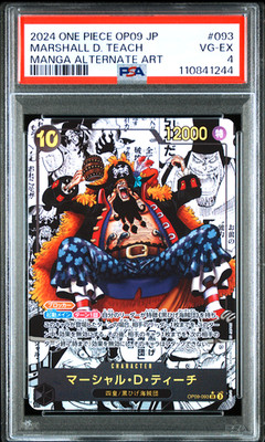 PSA 4 Marshall D Teach OP09-093 Manga Alt Art ONE PIECE Card