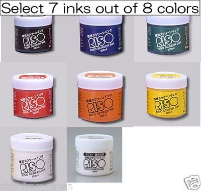 New! Print Gocco Screen INK for Cloth Fabric 100ml  / choice 7 jars of 8 colors