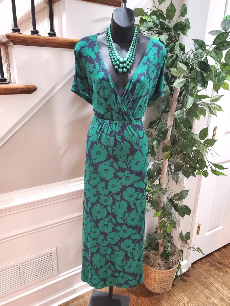 Amazon Essentials Women Floral Viscose V-Neck Short Sleeve Long