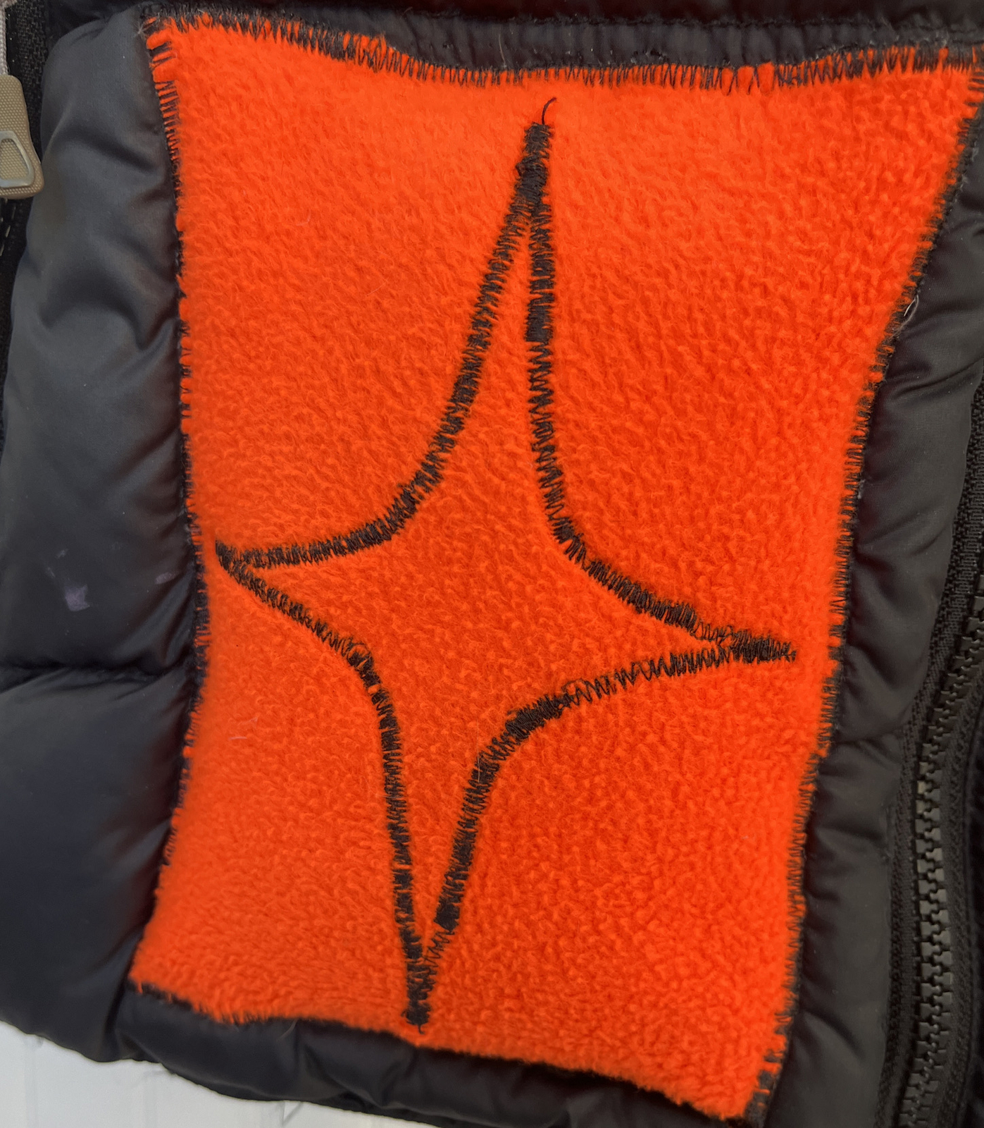 A Future Memory Down Feather Black Orange Vest La… - image 6