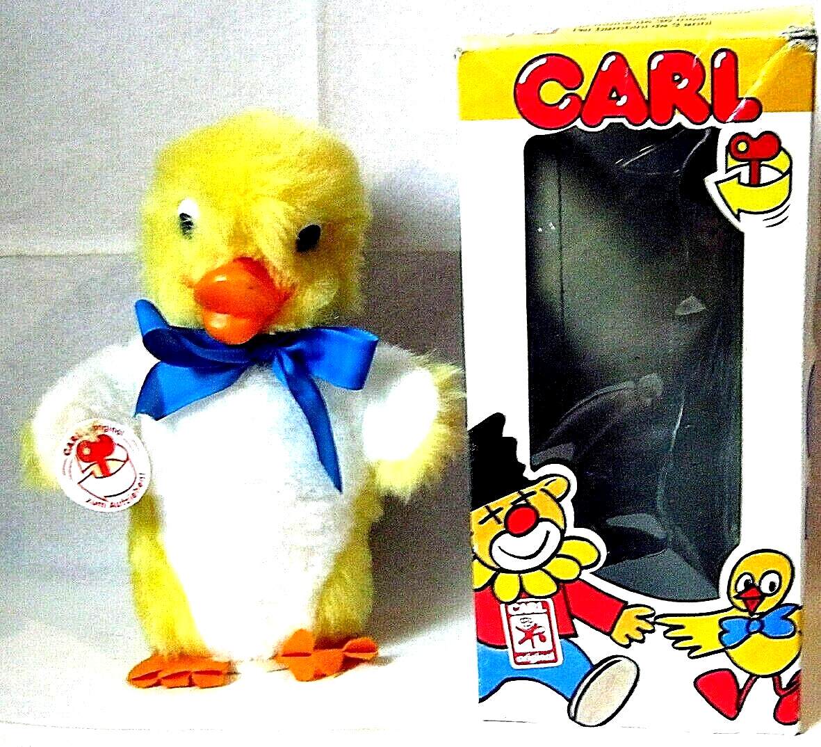 Automate Carl canard mécanique musique suisse jouet ancien West Germany rare