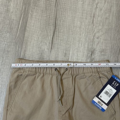 NWT Gap Kids Boys Stretch Twill Jogger, Size Large (10/12) ,Khaki - Picture 13 of 20