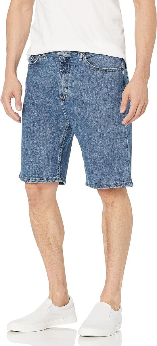 Wrangler Heren Comfort Flex Denim Shorts, Flex Dark, 36