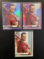 Lot of 3 David Peralta 2019 Topps Base, Pink Refractor, Purple Refractor /299