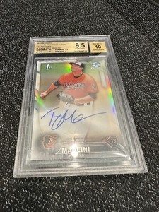2016 Bowman Chrome Prospect Refractor /499 Trey Mancini BGS 9.5 GEM MINT Auto