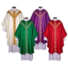 Avignon Collection Chasuble - SET OF 4 Fully Lined Chasuble and Stole Vestments