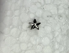 Single Silver Star Ribbon Attachment - 3/16"