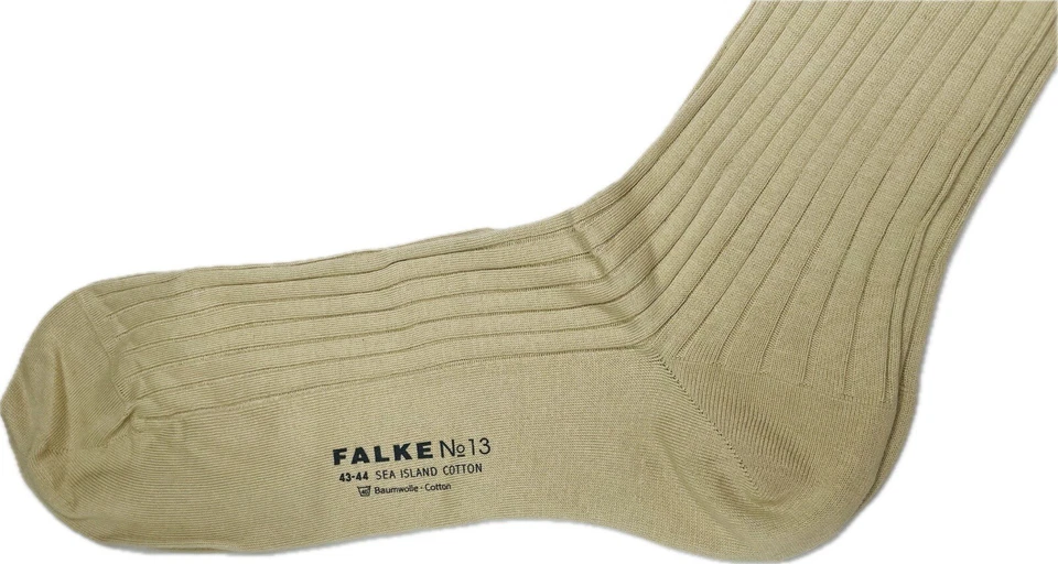 Falke No.13 Socken Gr 43-44 Herren Kniestrümpfe Strümpfe Beige Sea Island Cotton - Bild 2 von 4
