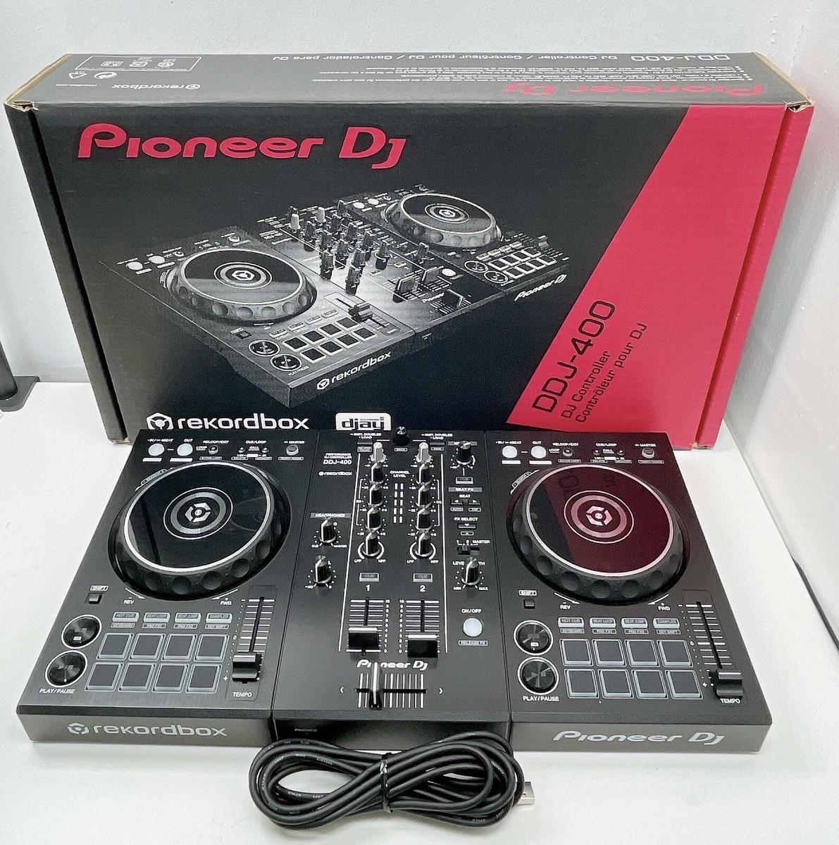 Pioneer DJ DDJ-400 2-Channel 2ch DJ Controller W/USB Cable