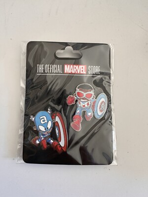 SDCC 2023 Exclusive Marvel Skottie Young Steve Rogers & Sam Wilson 2 Pin Set