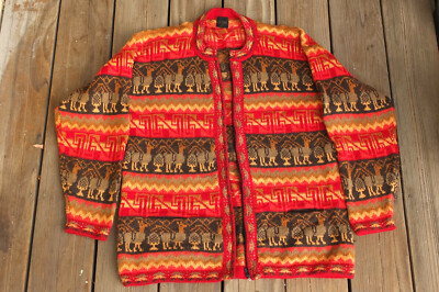 ARTESANIA LOS ANDES Warm SOFT 100% Alpaca Wool Cardigan Sweater 