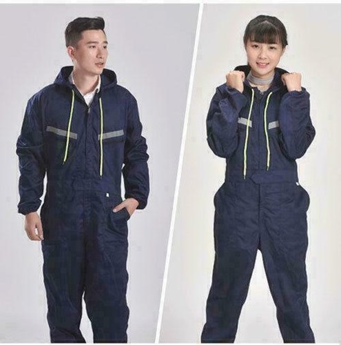 Men Hooded Coveralls Overalls Workwear Mechanic Jumpsuit Protective Reflective - Picture 12 of 15