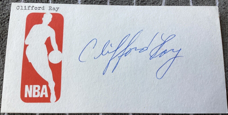 CLIFFORD RAY Personally Autographed Signed NBA Card BULLS WARRIORS Free Shipping