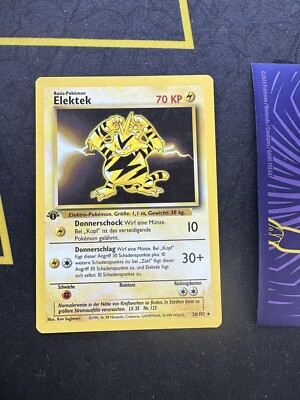 Pokémon TCG Elektek Electabuzz 20/102 German Base Set Rare 1st