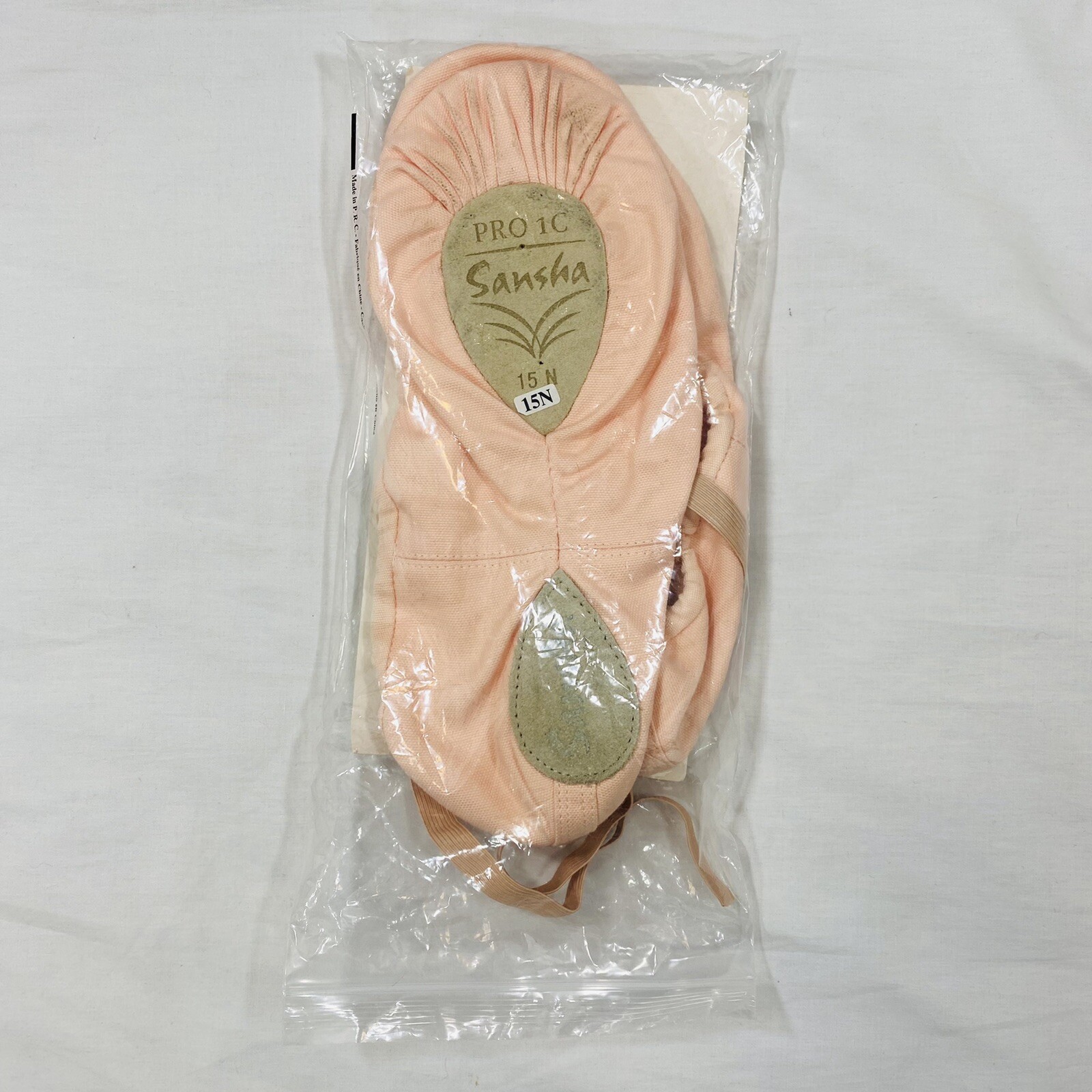 SAOLA Pantofole morbide Sansha taglia 15 N mezza punta rosa suola spaccata