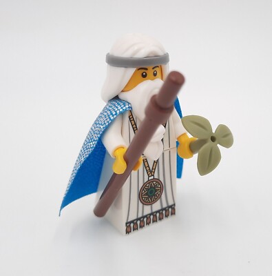 Lego Figur Druide mit Umhang  CASTLE Burg Magier Stab und Kräuter