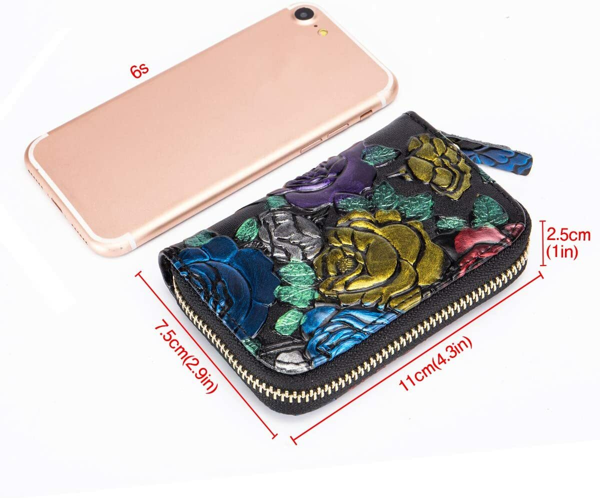 RFID Accordion Credit Card Holder Wallet for Women Small