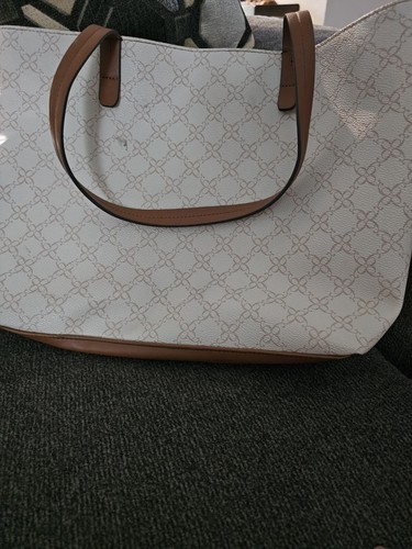 White And Brown Nine West Purse - Picture 3 of 4