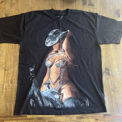 Beyonce Shirt Mens Large L Black Renaissance World Tour 2023 Cowgril Sexy Merch