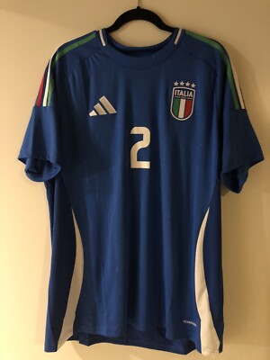 Italy Italia Adidas Home Soccer Jersey Shirt 24/25 #2 Di Lorenzo 2XL Napoli NWT