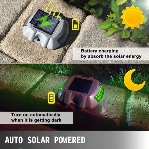 2/4x Solar Driveway Lights Deck Pathway Lights Solar Dock LED Light Safety Light - Picture 6 of 18