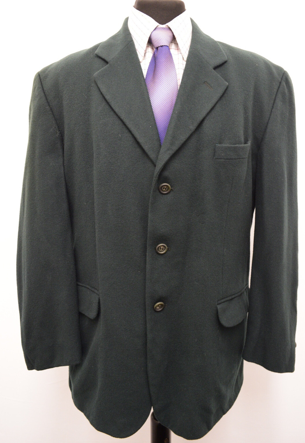 MS5252 DEBENHAMS&FREEBODY MEN'S GREEN DOESKIN BLAZER JACKET SIZE 42R UK image 9