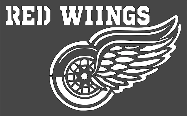 Red Wings Logo Stencil