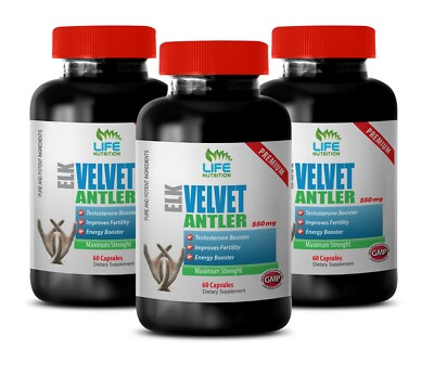 Deer Antler Spray - ELK VELVET ANTLER Extract 550mg  Pantothenic Acid Pills -3B 