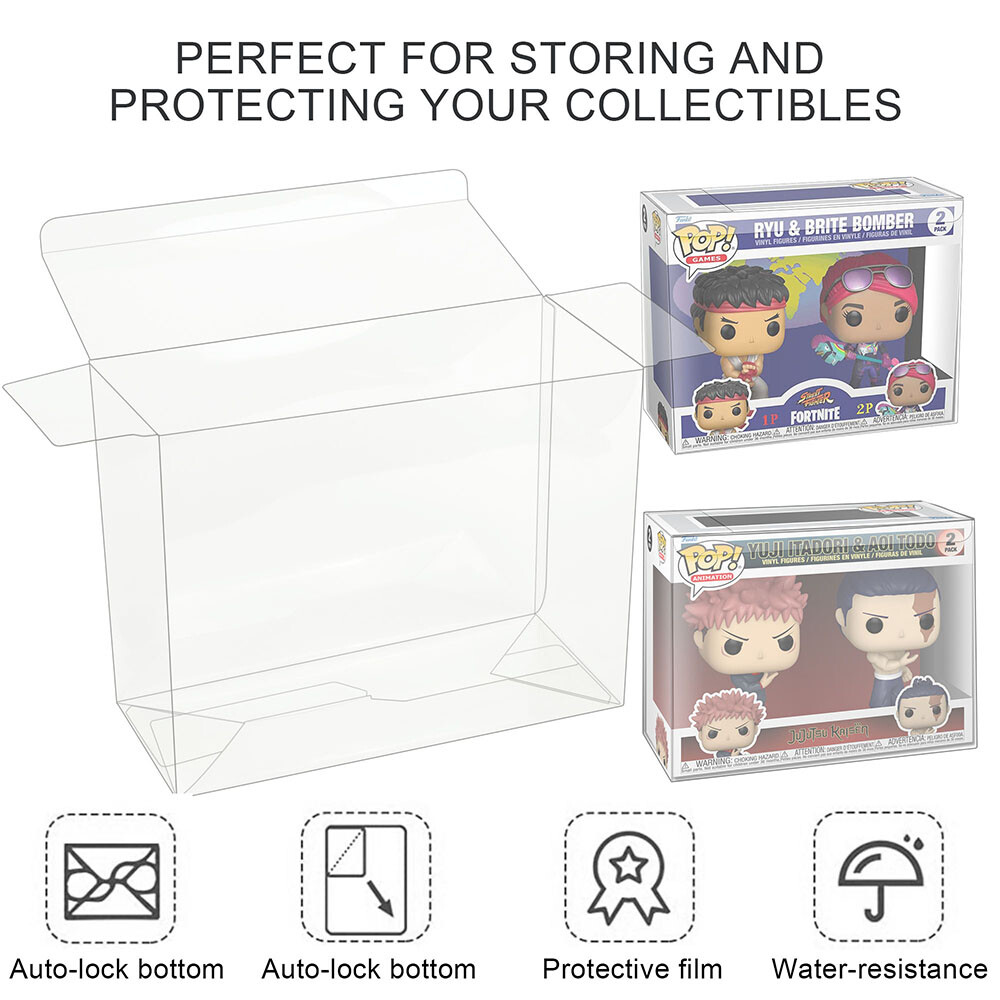Lot 1 2 5 10 20 50 100 200 Pop Protector For 2-Pack Funko