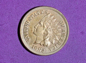 1882- Indian Head One Cent Penny #P22408