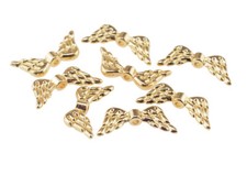 kleine Engelsflügel aus Metal in goldfarben 8 Stück von Vintageparts DIY Schmuck