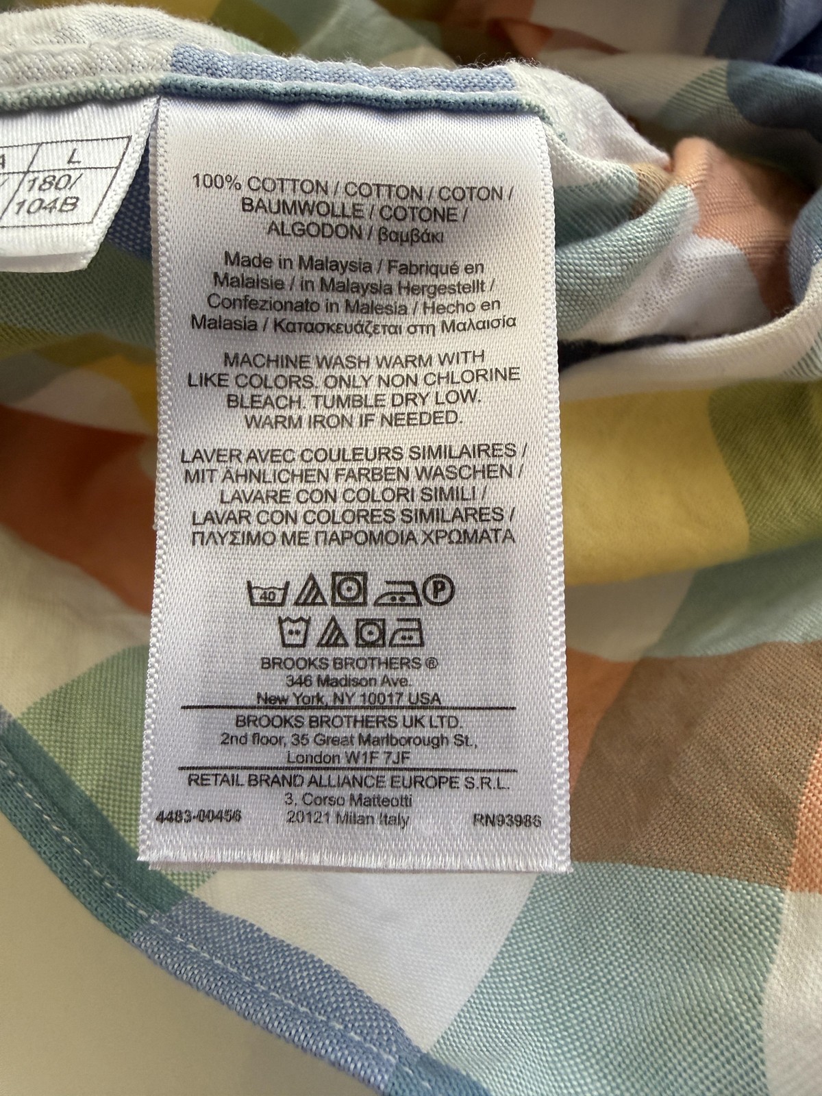 Brooks Brothers Red Fleece Shirt Mens Large Multicolor Check Button Down thumbnail 11