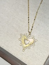 The Carter Heart Necklace Gold 18K GP 18” Chain