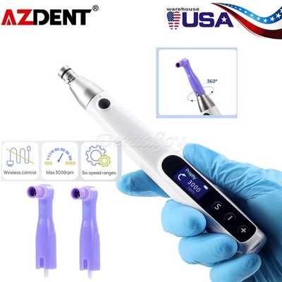 AZ Dental Cordless Electric Hygiene Prophy Handpiece 360° Swivel+2 Prophy Angles