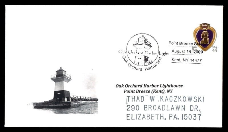 Mayfairstamps US 2009 Lighthouse Oak Orchard Harnor Cover cca_20057