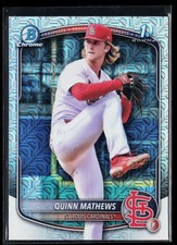 2025 Bowman #BCP-25 Quinn Mathews Chrome Prospects Mojo Refractor