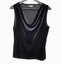 Notations Velvet/velour sleeveless tank cowl neckline size large Made In USA
