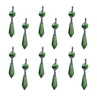  12 Pcs Kristallpendellzubehör Perlen-Anhänger Hängende Kristalldekoration