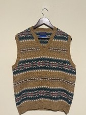 PENDLETON - 100% Pure Virgin Wool - Mens Argyle XL Sweater Vest Made in USA