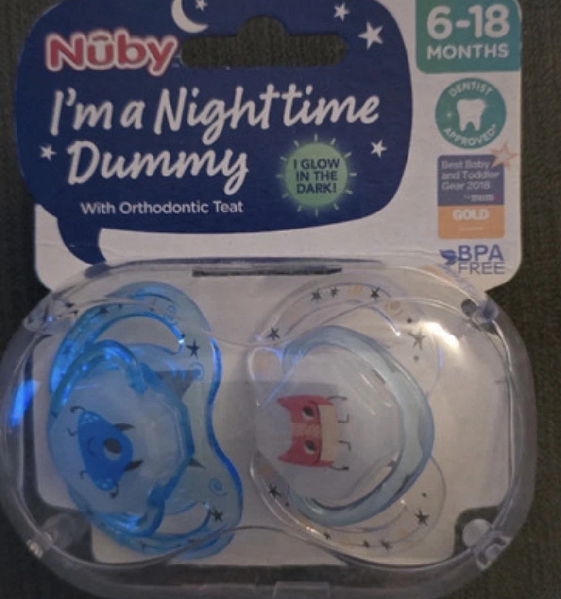 Nuby Orthodontic Dummies Day And Night6-18m
Opens in a new window or tab