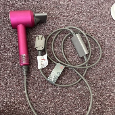 Genuine Dyson Supersonic Hair Dryer HD01  Plus Attachments Fuchsia (USED) Pink