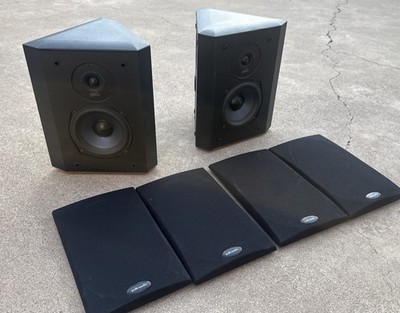 Polk Audio FX300I Surround Speakers Black Wired Banana Jack-Dipole/Bipole (pair)