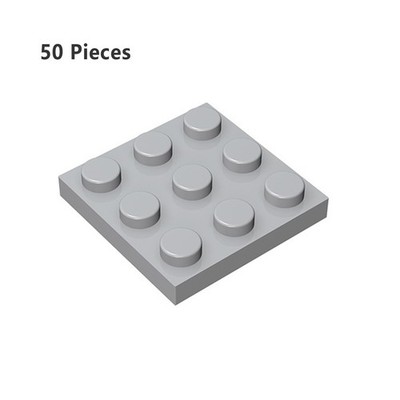 11212 Plate 3X3 Light Gray Bricks Parts 50 PCS Bricks, Pieces & Parts