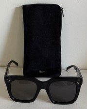 Vintage Celine CL 41076/S 807BN Black Square Sunglasses 51-22-150 Italy Chic