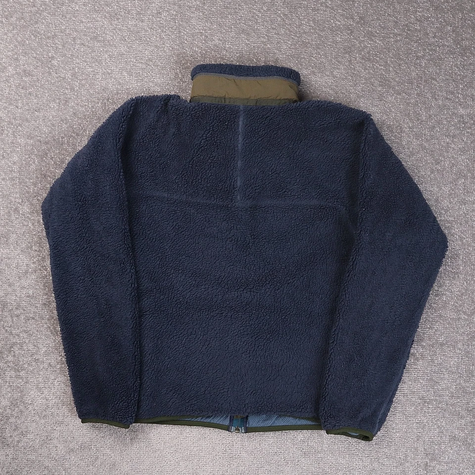 Chaqueta Patagonia Retro-X Deep Pile Pequeña Azul Manga Larga Cremallera Completa Forrada de Malla Foto 2 de 4