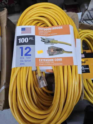 #ad #ad 100ft. Heavy Duty Indoor Outdoor Extension Cord Over $100 at Lowes amp; Home Depot. $69.99
