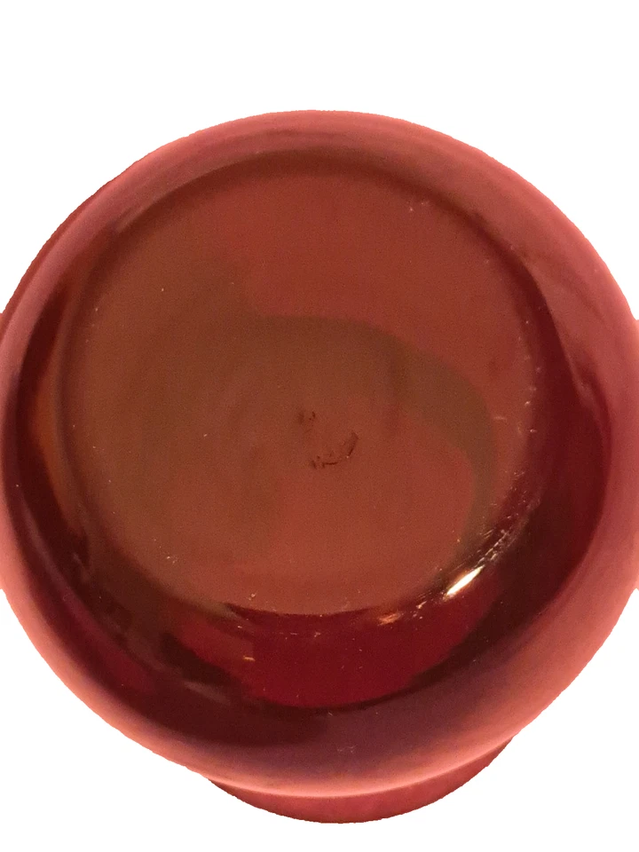 Vintage Anchor Hocking Royal Ruby Red Glass Vase Ribbed 6 3/8” Height - Image 3 of 3