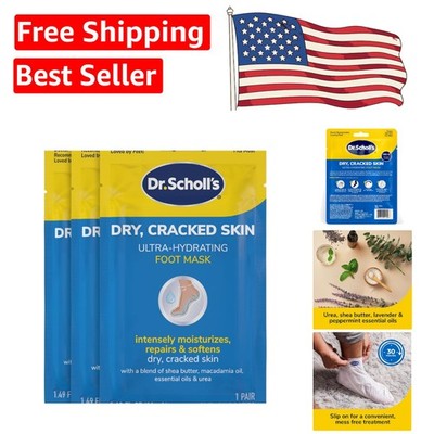 Ultra Hydrating Foot Mask - 3 Pairs Lavender Moisturizing Socks for Cracked Skin